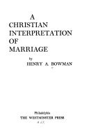 A Christian interpretation of marriage.