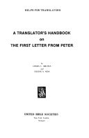 A translator's handbook on the First Letter from Peter