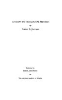 An essay on theological method