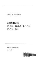 Church meetings that matter