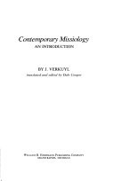 Contemporary missiology : an introduction