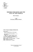 Didymus the Blind and the text of the Gospels