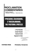 Ephesians, Colossians, 2 Thessalonians, the Pastoral epistles