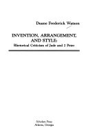 Invention, arrangement, and style : rhetorical criticism of Jude and 2 Peter