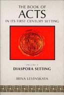 The book of Acts in its diaspora setting