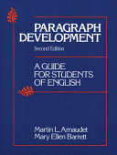 Paragraph development : a guide for students of English