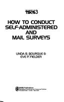 How to conduct self-administered and mail surveys