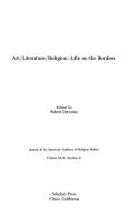 Art/literature/religion : life on the borders
