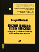 Pre-School education in mission a case study in replication