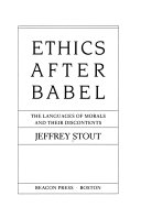 Ethics After Babel: the languages of morals and their discontents